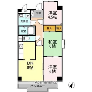ミツモト宮浦ビル【402号室】の間取り