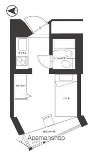 スタジオ明泉【5階】の間取り