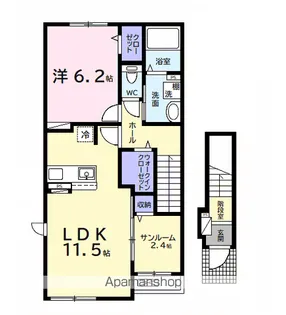 千葉県市原市姉崎【アパート】の間取り