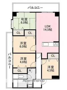 オレンジコート高松【4階】の間取り