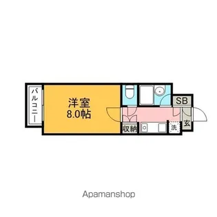 ドミ・エスポワール久留米3【6階】の間取り