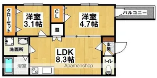 I MAISON RHODON(アイメゾンロドン)【103号室】の間取り