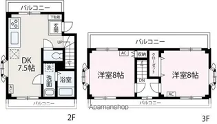 グランブルー【202号室】の間取り