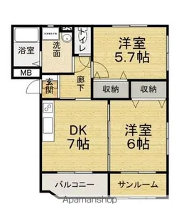 ブリリアントヒルⅡ【402号室】の間取り