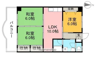 カーサ一ツ橋【2階】の間取り