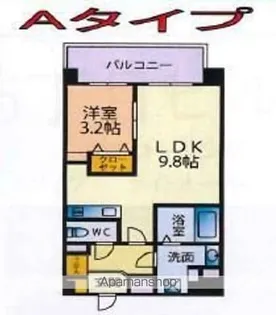 メゾンドボヌール【401号室】の間取り