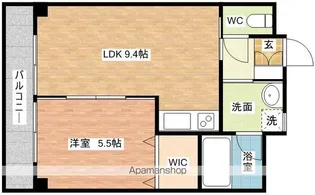 プラスパー築町【6階】の間取り