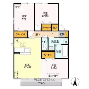 ベルグ II A【1階】の間取り