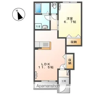 アベックス南【1階】の間取り
