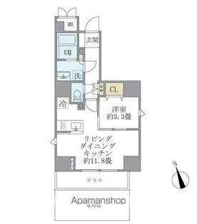 LA PERLA YOTSUYA【1階】の間取り