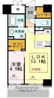 ウェルブライト博多ステーション【11階】の間取り