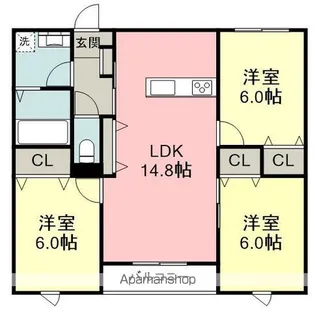 Taormina下府【3階】の間取り