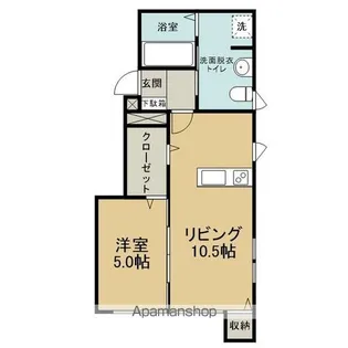 BELLE LEAD330【105号室】の間取り