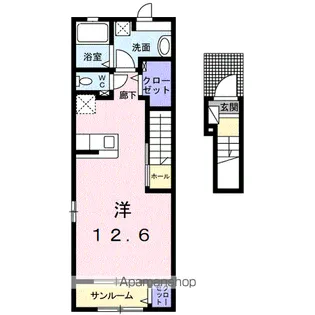 フィオーレ天童【2階】の間取り