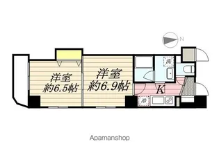 グリフィン横浜・デュオ【7階】の間取り