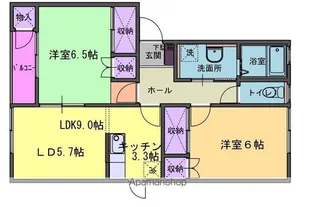 グランデ本館2番館【2階】の間取り