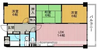 グラデヴォーレ宮山【3階】の間取り