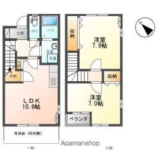 アルモニ吉成【2階】の間取り
