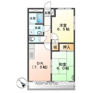 サンライズ ウエスト【2階】の間取り