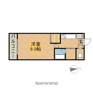 フロレゾン金池【502号室】の間取り