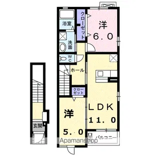 パラッツオ上新【2階】の間取り
