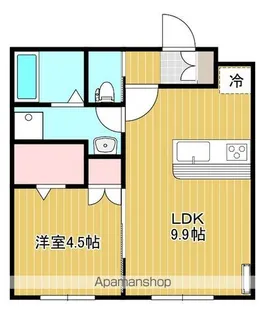 1LDKの間取り画像