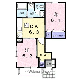 M・プリムヴェール【1階】の間取り