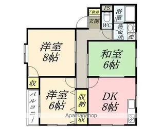 プロムナード【302号室】の間取り
