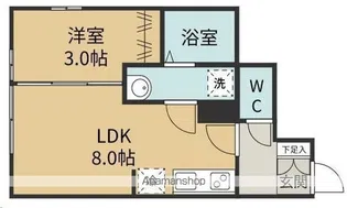 シャンテ大町西公園【101号室】の間取り