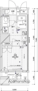 メインステージ両国【407号室号室】の間取り