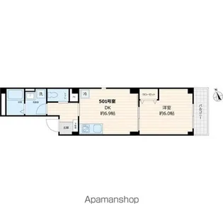 プラザN.J.A【501号室号室】の間取り