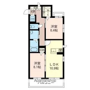 WHITE FOREST【306号室】の間取り