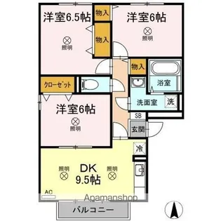 セジュール今C棟 C棟【3階】の間取り