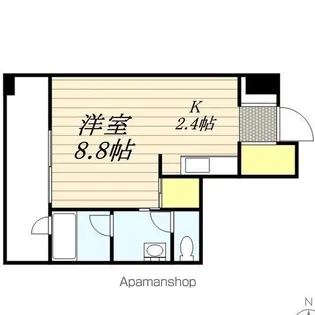 ラフィネタワー札幌南3条【6階】の間取り
