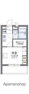 レオパレスクワトロ【4階】の間取り