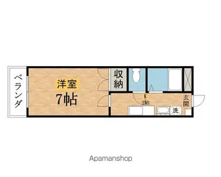 ハイムサニーキャビンアネックス【101号室】の間取り