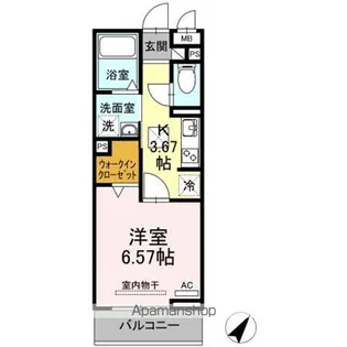 シェノン二本木新町【1階】の間取り