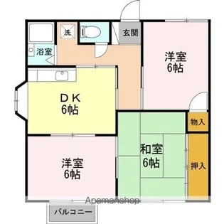 アメニティ津志田 A【2階】の間取り