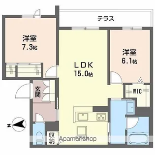 シャーメゾンヴェルーラ【1階】の間取り