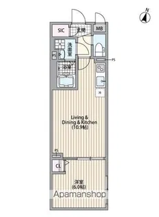 エルファーロ南麻布【-1階】の間取り