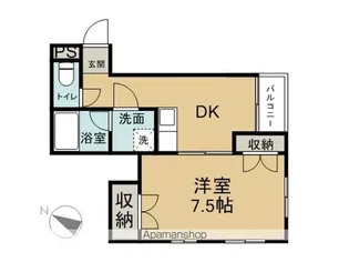 カーサフォレスタ【2-C号室】の間取り