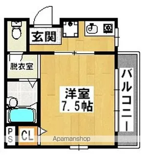 アーバンコスモ【3-B号室】の間取り