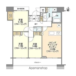 HF白金高輪レジデンス【8階】の間取り