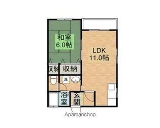 キャッスル堀Ⅰ【H号室】の間取り
