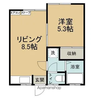 プラッツB【106号室】の間取り