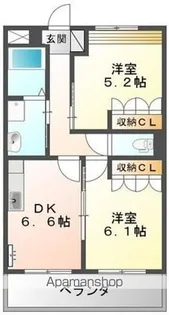 メゾン花水木【1階】の間取り