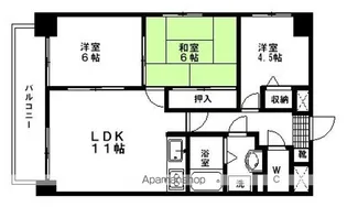ベルビュー支倉【702号室】の間取り