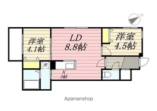 ブランシャール豊平【4階】の間取り