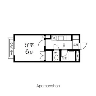 ラフォーレ八木山【106号室】の間取り