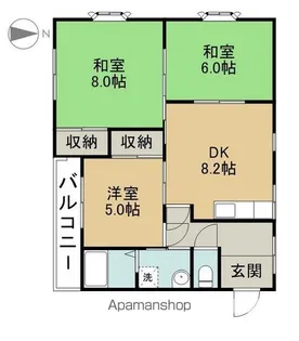 コーポエム2【1C号室】の間取り